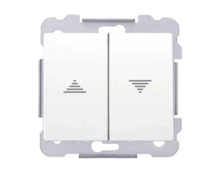Вимикач жалюзі без фіксації SIEMENS Iris 18569 W 16АХ, 250V білосніжний