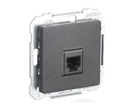 Розетка PC SIEMENS LINE RJ45 5e, карбон