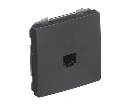 Розетка РС SIEMENS DELTA Style RJ45 5e, чорний коссо
