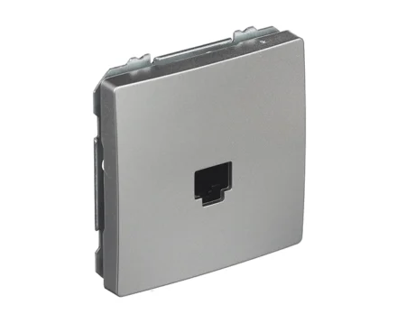 Розетка РС SIEMENS DELTA Style RJ45 5e, платина металік