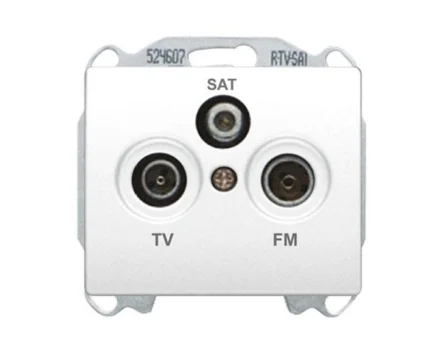 Розетка телевізійна кінцева SIEMENS DELTA Iris R-TV-SAT, білосніжний
