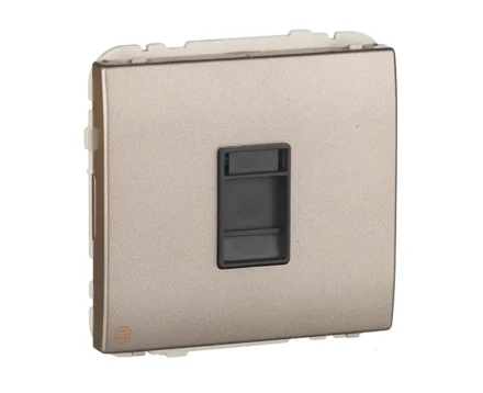 Розетка PC Efapel Apolo RJ45 5e шампань