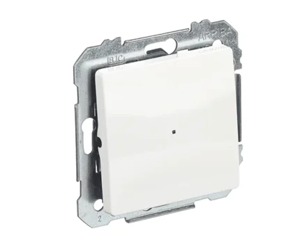 Вимикач 1кл. SIEMENS LINE 16АХ, 250V з LED підсвіткою, біл.полярний