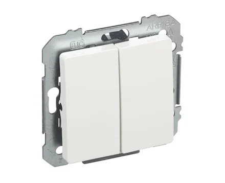 Вимикач 2кл. SIEMENS LINE 16АХ, 250V, біл.полярний