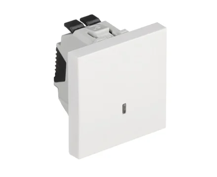 Вимикач 1кл. з підсв. EFAPEL QUADRO 10АХ, 250V, білий матовий