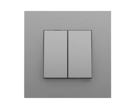 Вимикач 2кл. перехр. EFAPEL QUADRO 10АХ, 250V алюміній