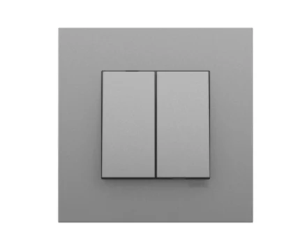 Вимикач 2кл. сход. EFAPEL QUADRO 10АХ, 250V, алюміній