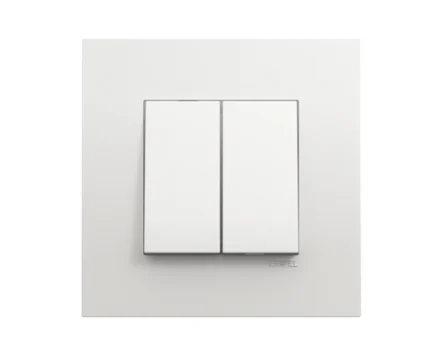 Вимикач 2кл. сход. EFAPEL QUADRO 10АХ, 250V, білий матовий