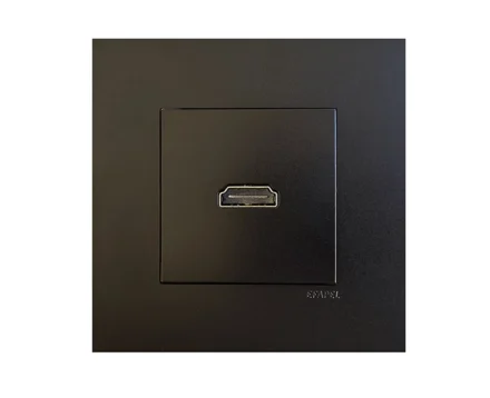 Розетка 1-на HDMI EFAPEL QUADRO чорний матовий