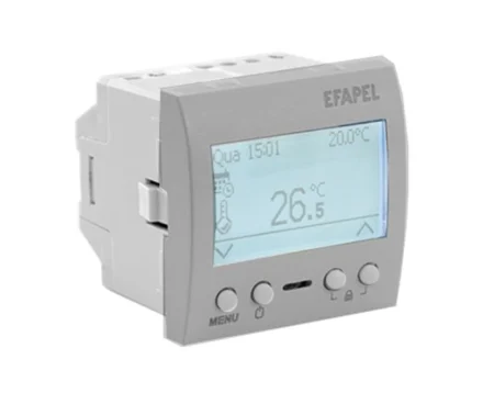 Термостат програматор для теплої підлоги EFAPEL Latina, 250 V/16A, алюміній