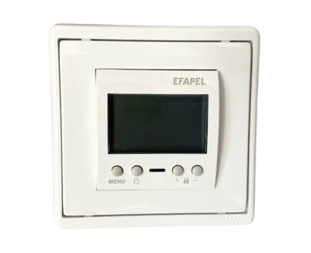 Термостат програматор для теплої підлоги Efapel Apolo, 250 V/16A білий глянцевий