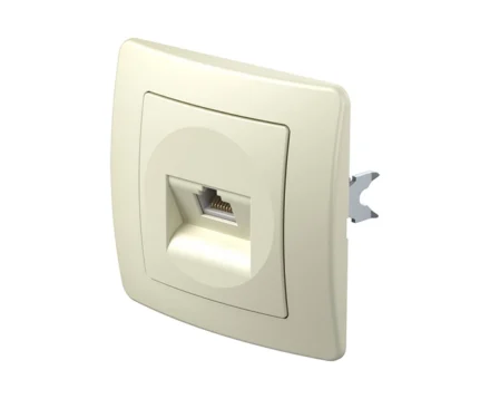 Розетка телеф. RJ11 6/6 CAT3 ТЕМ EKONOMIK без рамки, сл. кістка