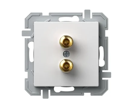 Розетка AUDIO 2x4мм ТЕМ LOGIQ, біла