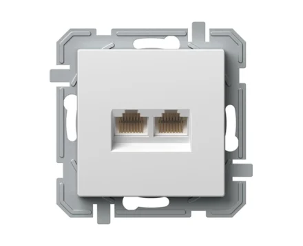 Розетка комп'ютерн. подвійна RJ45 Cat 5e TEM LOGIQ, біла