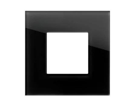 Рамка 2М TEM MODUL EDGE скло чорне