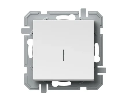 Вимикач 1-кл. з підсвіт. Без ламп. 250V/10A ТЕМ LOGIQ, білий